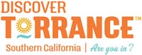 The image is a promotional logo for "Discover Torrance" in Southern California with the slogan "Are you in?". logo on footer section.